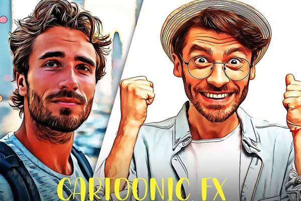 Simple Cartoon Photoshop Actions – Artistic & Paint-Like Cartoon Styles | PSD, ATN and AI File Formats